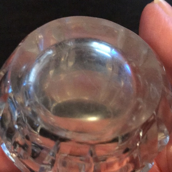 crystal/silver marked Dining Vintage Antique Crystal Salt Cellar